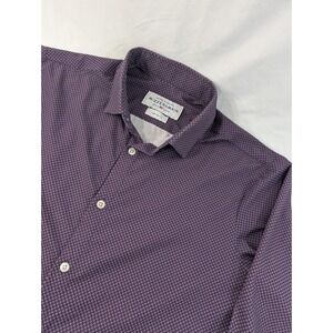 Mizzen+Main Leeward Trim Fit Men's Large Dots AOP Performance Stretch Shirt